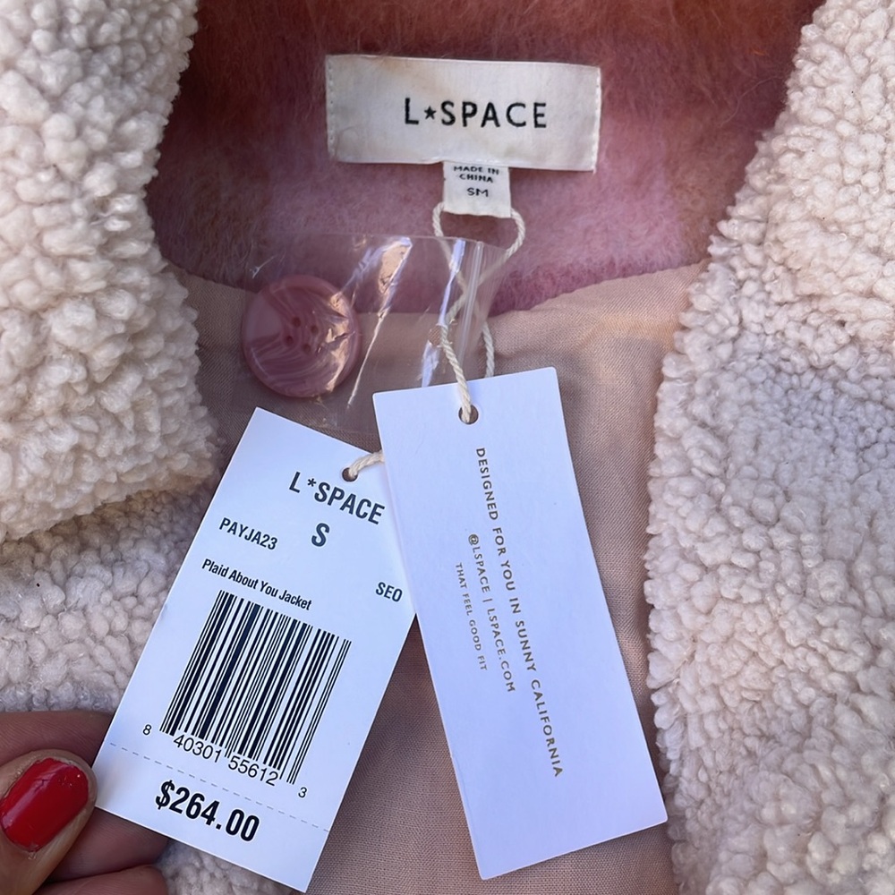 Lspace Plaid About You Jacket NWT in Seashore Oasis Plaid Size Small $264 - Picture 8 of 11